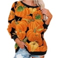 thumbnail image 2 of Sweat à Capuche Mode pour Femmes 2023 Manches Longues Col Rond Hauts Blouse Ample Imprimé Halloween Chandail en Molleton Graphique 50 % de Réduction Costumes Halloween/noël, 2 of 6