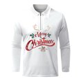 thumbnail image 4 of Mens Pique Shirts Christmas 3D Digital Printing Holiday Lapel Half Zipper Long Sleeve Mens Formal Shirts,K,3XL, 4 of 4