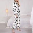 thumbnail image 3 of Fotbe Dachshund On A Skateboard Pattern Long Sleeve Pajama Set for Women,Sleepwear Set,2-piece Loungewear Set,Soft PJs Comfy Nightwear with Pockets -Large, 3 of 7