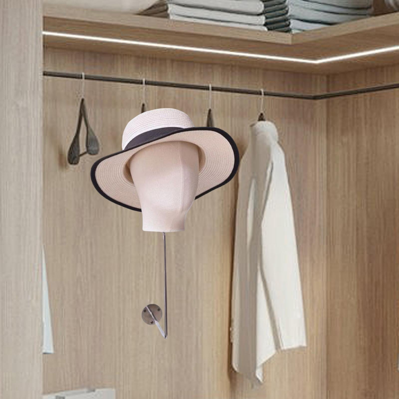 Serenable Mannequin Head Model, Hat Display, Mannequin Head, Modern Fashionable Portable Storage Rack for Making Styling Shopping Malls White