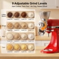 thumbnail image 5 of TOCOKEID Large Hopper Grain Mill Attachment for KitchenAid Stand Mixer, 9 Adjustable Grind Settings, 5 of 9