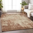 thumbnail image 3 of HomeRoots 674874 10 x 14 ft. Rust & Beige Abstract Transitional Washable Machine Made Rectangle Area Rug with UV Protection, 3 of 8