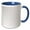 Blue/White, variant on 3drose, Monochrome Dot Pattern Background - Abstract Vector Design, 11oz Two-tone Black Mug