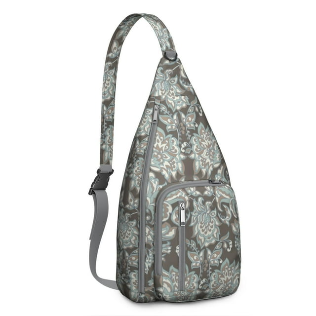 Classic Bohemian Sling Backpack - Timeless Paisley Print Shoulder Bag, Multi-Functional Pack for Cycling & Hiking