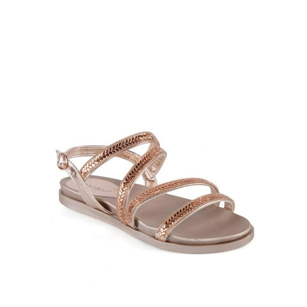 gold strappy sandals wide width
