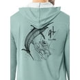 thumbnail image 4 of GH by Guy Harvey Men's Long Sleeve Performance Fishing Graphic Hoodie, Surf Spray, M, 4 of 4