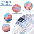 thumbnail image 3 of Unique Bargains 3pcs Underwear Sock Organizer, Mesh Clothes Storage Organizer Foldable Storage Containers for Socks, White Orange, 3 of 6