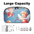 thumbnail image 3 of Cupid Digital Bag Oxford Cloth Waterproof Travel Organizer Charger Pouch Cell Phone Charger Station Computer Cord Organizer 5.9x9.44x3.14 in, 3 of 6