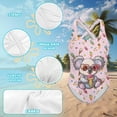 thumbnail image 2 of Swimsuits for Girls One Piece Girls Swimsuit Size 8, Girls Piece Swimsuit Floral Print Bathing for Kids Youth Design Comfortable Swimwear, 2 of 3