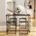 thumbnail image 2 of 5 Piece Dining Table Set Counter Height Dining Table With 4 Stools for 4 Breakfast Nook Table for Small Spaces, 2 of 7