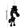 thumbnail image 4 of 2026 Year Of The Horse Keychain,Funny Horse Keychain For Women Men,2026 Chinese New Year Gift Mascot, Horse Guardians,Small Charm Symbolizing Strength,Courage,and Moving Forward (Black1), 4 of 6