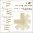 thumbnail image 3 of YYAo Movable Laptop Table, Side Table, 360° Rotating Sofa Side Table with 2-Tier Storage Shelves-Natural, 3 of 10