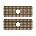 thumbnail image 7 of Yayeee Faucet Mat for Kitchen Sink 14.7" Diatomite Long Splash Guard Pad, Caramel Plaid Pattern, 2 Pack, 7 of 7