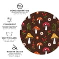 thumbnail image 3 of Naloa Woodland Mushroom Leather Coasters for Drinks, Durable Drink Coasters 4 Set for Tabletop Protection, Luxurious Home Décor and Housewarming Gift ( {designName})Round Shape, 3 of 6