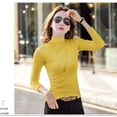 thumbnail image 4 of Camiseta y cómoda de algodón con medio cuello, ropa interior de manga larga, jersey que combina con todo, abrigo elástico, delicado y Prendas para la parte del cuerpo Amarillo Amarillo L Guardurnaity AP013430-02, 4 of 6