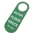 thumbnail image 1 of unbranded Señal De Privacidad En Cuero PU Verde Para Puerta Con Mensaje Profesional En Inglés, 1 of 8