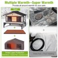 thumbnail image 4 of Aivituvin Heated Cat House for Outside, Insulated Outdoor Cat House with Heating Pad & Insulated Liner, Large Wooden Cat Shelter with Large Porch & Two Escape Doors for Multiple Cats, Black & White, 4 of 9