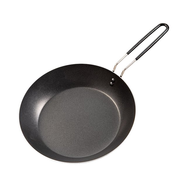 koolsoo Camping Fry Pan Compact Frying Pan Folding Handle for Fishing Kitchen Travel