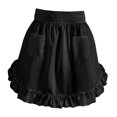 thumbnail image 1 of Delantal de cintura cómodo, multiusos, elegante, ligero y con 2 bolsillos. Negro, 1 of 9
