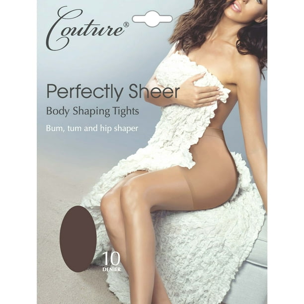 Couture Womens Perfectly Sheer Body Shaping Tights (1 Pair) 