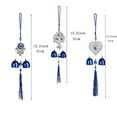thumbnail image 6 of sunsanly Blue Evil Eyes Wind Chime with 2 Bells Indoor Outdoor Garden Patio Outdoor Hanging Elephant Heart Butterfly Tree Metal Wind Bell Decoration, 6 of 8