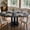 Black, variant on 43"-59" Extendable Round Dining Table for 4-6, Modern Farmhouse Expandable Kitchen Table with Oval Top