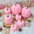 thumbnail image 4 of BinKFF 7 Pcs Plastic Pumpkins for Decorating - Artificial Foam Pumpkins for Fall Decor, Thanksgiving, Halloween, Wedding & Party, DIY Craft Fake Pumpkin for Table Centerpiece, 4 of 8