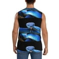 thumbnail image 4 of Bingfone Blue Viper Snake Pattern Men's Tank Tops Workout Sleeveless Tee Shirts Running Beach Tanks for Men-Large, 4 of 8