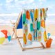 thumbnail image 3 of Toalla de playa con estampado de sol pequeño para niños y adultos, 70 x 150 cm, secado rápido y súper absorbente, 3 of 5