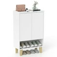thumbnail image 1 of Gymax Shoe Storage Cabinet Freestanding Shoe Organizer w/ Anti-tipping Kit Open Shelf, 1 of 9