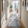 thumbnail image 6 of Tripumer Bedside Rugs Soft Fluffy Shaggy Area Rug 32x63 Inch Tie Dye Non Slip High Pile Carpet for Bedroom Living Room Home Decor, 6 of 10