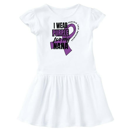 

Inktastic Chronic Pain I Wear Purple For My Nana Gift Toddler Girl Dress