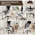 thumbnail image 5 of Waleaf Cross Legged Office Chair Swivel, Ergonomic ADHD Desk Chair with Wide Seat, Heavy Duty Boucle Yoga Meditation Chair for Adult, 5 of 7