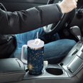 thumbnail image 4 of Yayeee 30oz Stainless Steel Tumbler with Straw and Handle Double-Wall Insulated Travel Water Bottle, Dark Star Map, 4 of 8