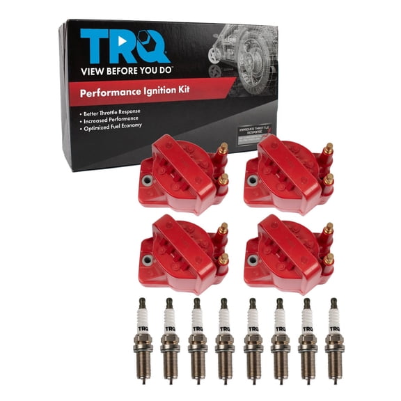 TRQ Ignition Coil and Spark Plug Kit 12 Piece Iridium Spark Plugs Fits 1990-1991 Chevrolet Corvette