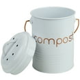 thumbnail image 3 of Home Basics Grove Compact Countertop Compost Bin 5x5x8.5 inches, White, 3 of 5