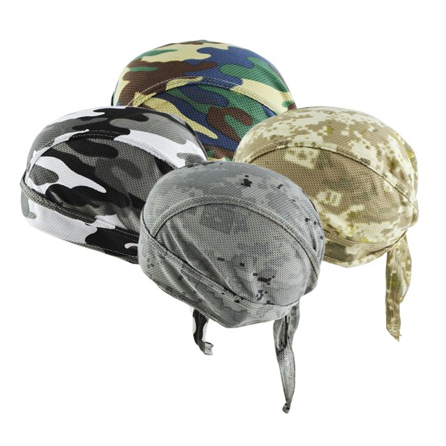 Paquete de 4 envolturas para la cabeza Gorras de ciclismo Do Rag Skull s Beanie Pirate Hats Bandana Salvador gorras de calavera