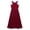 Burgundy, variant on renvena Girls Kids Halter Neck Floral Lace Top Flower Dress Wedding Bridesmaid Party Ball Gowns