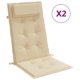 thumbnail image 4 of Juego de 2 Cojines para Silla de Respaldo Alto de Tela Oxford Beige vidaXL, 4 of 9
