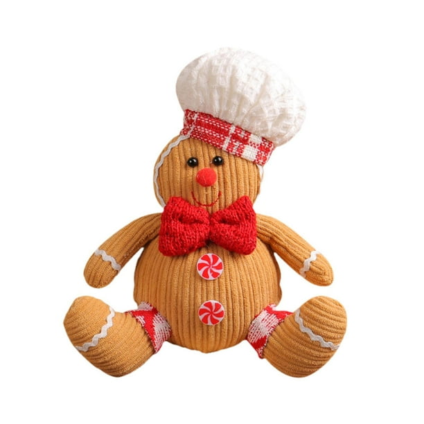 Decoración navideña de pan de jengibre Macarena adorno de hombre de jengibre con gorro de chef 16 cm x 9 cm x 22 cm