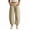 Khaki, variant on Womens High Waist Single Button Barrel Cropped Pants Dual Square Patch Pockets Zipper Fly Solid Color Loose Casual Daily Walking Trousers