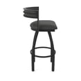 thumbnail image 4 of 861 Artemis 36" Swivel Bar Stool with Black Wrinkle Finish and Canter Iron Seat and Back, 4 of 5