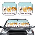 thumbnail image 2 of Vsdgher Cute Dog In Bathtub1 Print Car Windshield Sun Shade, Reflective Sunshade Window Sunshade Sun Visor Protector Fit for Cars,Trucks,SUVs-Small, 2 of 6