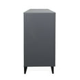 thumbnail image 5 of GDF Studio Borah Contemporary Faux Wood 2 Piece Double Dresser and Nightstand Bedroom Set, Charcoal Gray and Black, 5 of 12