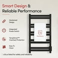 thumbnail image 4 of Heated Towel Warmer for Bathroom - Matte Black Towel Warmer Rack, Wall-Mounted Heated Towel Rack and Dryer with 10 Stainless Steel Bars, Hardwired Electric Bath Towel Heater 120V, Grande, 4 of 15