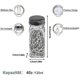 thumbnail image 3 of Juego de 24 tarros de especias con inserto de coctelera, tarros de vidrio para especias, almacenamiento cuadrado con tapa de 120ml, 3 of 5