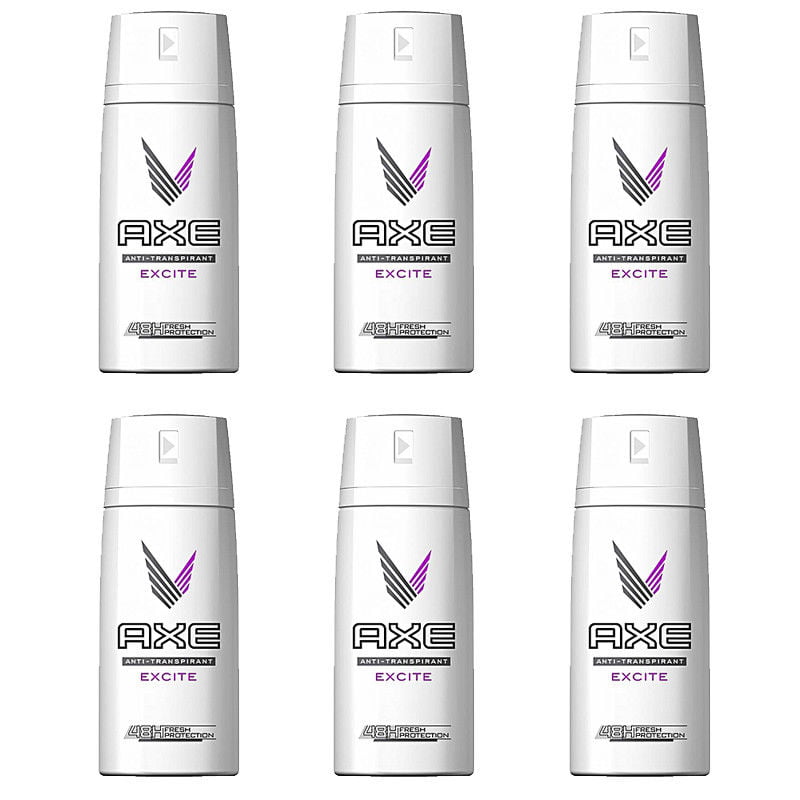 Contract T duidelijkheid 6 Pack Axe Excite Dry Anti-Perspirant Deodorant Mens Body Spray, 150ml -  Walmart.com