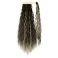 thumbnail image 3 of 24 Inch Long Corn Wavy Wrap Around Ponytail Extensions For Women Synthetic Long Curly Wavy Clip In Ponytail Hair Extensions, 3 of 6