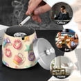 thumbnail image 4 of Yayeee Ashtray with Lid for Cigarette Smokeless Stainless Steel Home Ash Holder, Beach Toys Pattern, 4 of 7