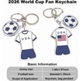 thumbnail image 3 of 2026 World Cup Soccer Keychain - World Cup Pride Accessory, Football Fan Gift & Souvenir (2PCS), 3 of 9